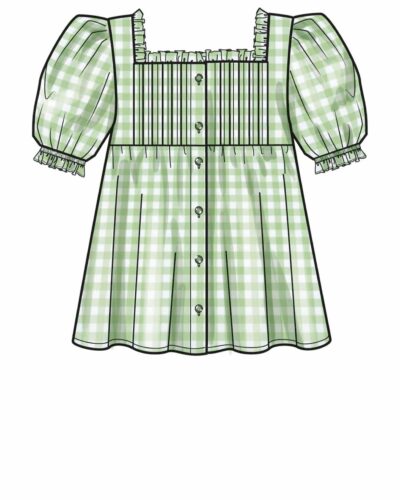 Skjortebluse med pufærme eller uden ærme - str. 34-44