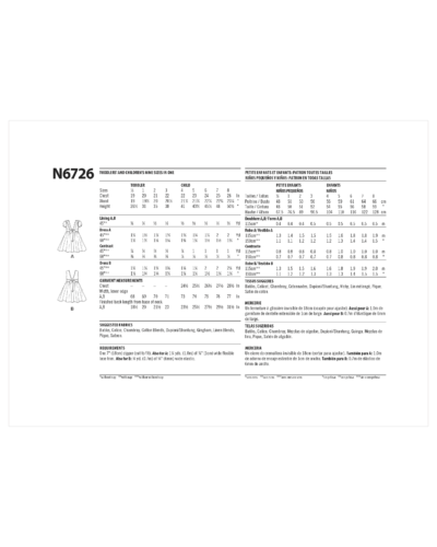 Kjole med bar ryg - str. ½-8 år