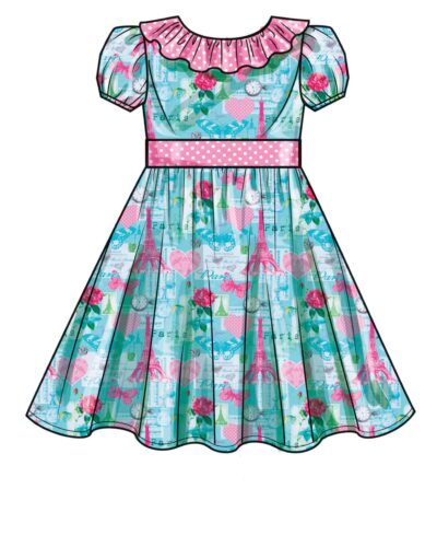 Kjole med bar ryg - str. ½-8 år