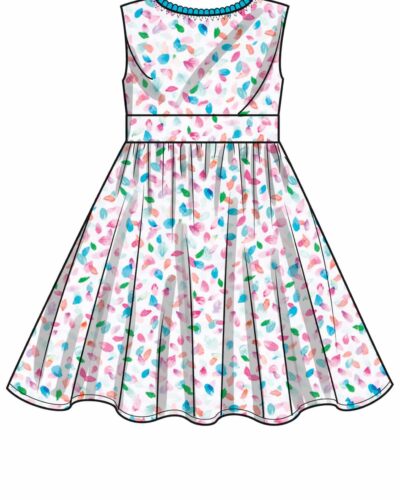 Kjole med bar ryg - str. ½-8 år