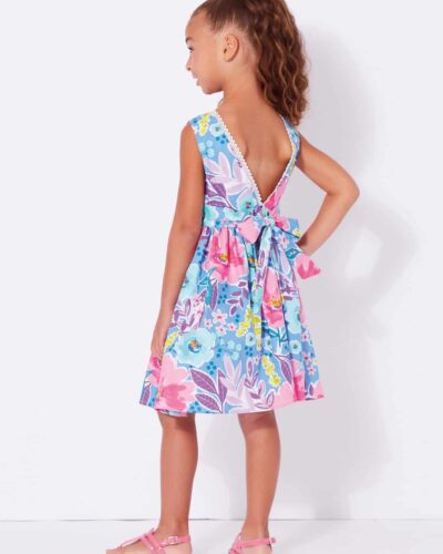 Kjole med bar ryg - str. ½-8 år