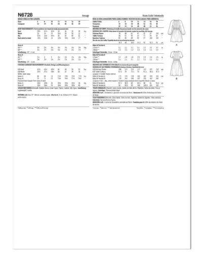 Kjole med v-udskæring og bindebånd - str. 32-44 13 Kjole med v-udskæring og bindebånd - str. 32-44