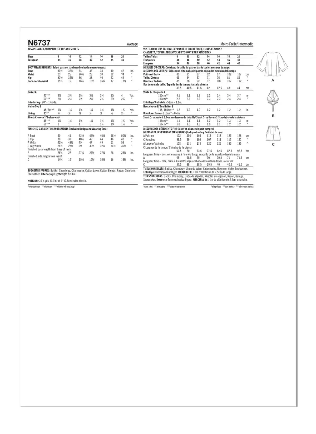Jakke, shorts og bikinitop - str. 34-46 - Billede 9