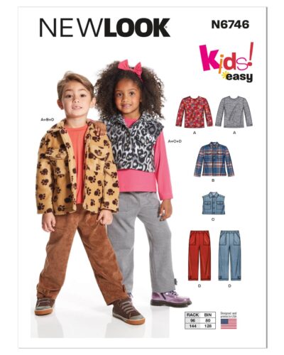 Jakke, vest, bukser og bluse - str. 3-8 år
