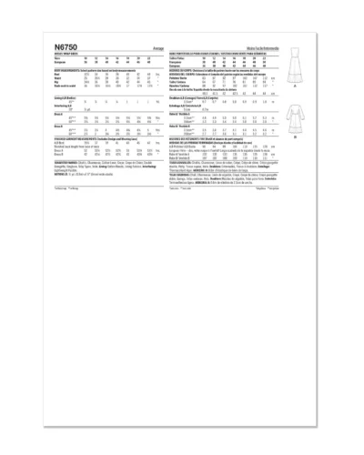 Slå-om kjole - str. 36-48