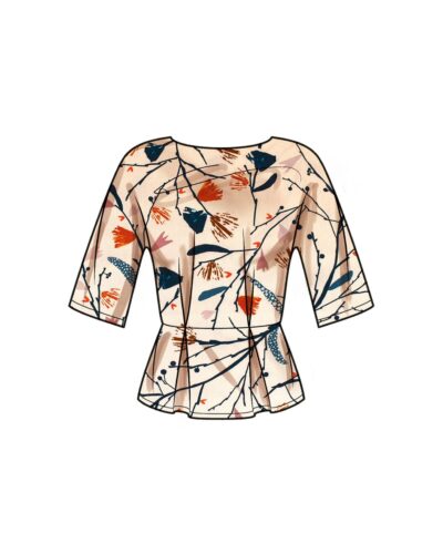 Bluse med skørt - str. 32-42