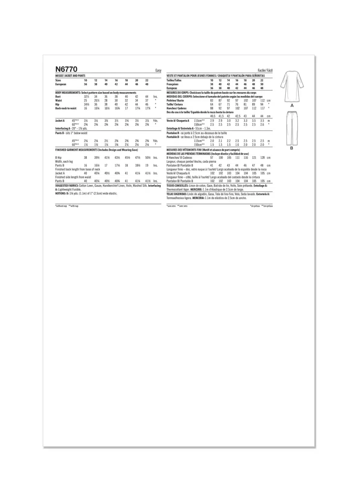 Lang jakke og bukser - str. 36-48 - Billede 7