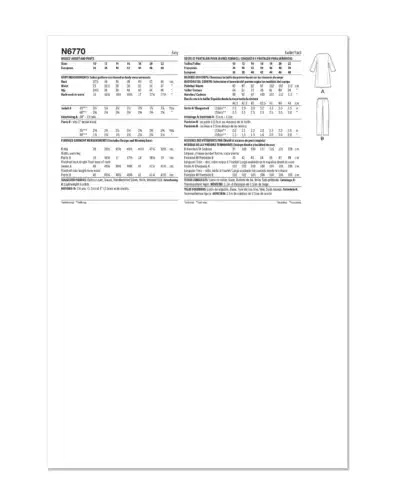 Lang jakke og bukser - str. 36-48
