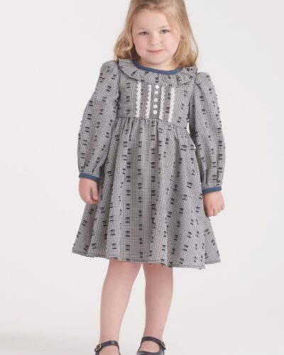 Kjole flæsekrave - str. 3-8 år