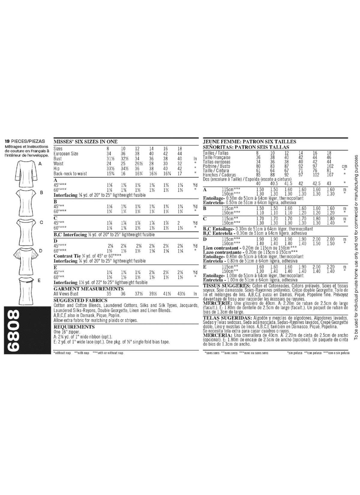 Bluse i 6 varianter - str. 34-44 - Image 8