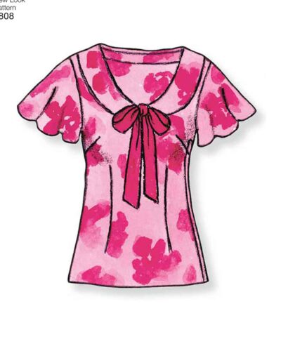 Bluse i 6 varianter - str. 34-44
