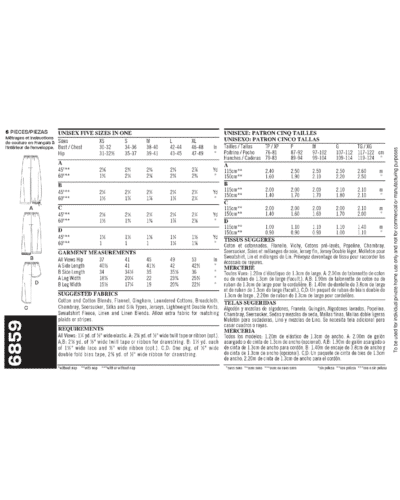 Pyjamasbuks - unisex str. XS-XL