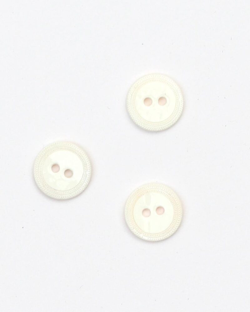 2 huls, hvid m. offwhite kant - 14 mm