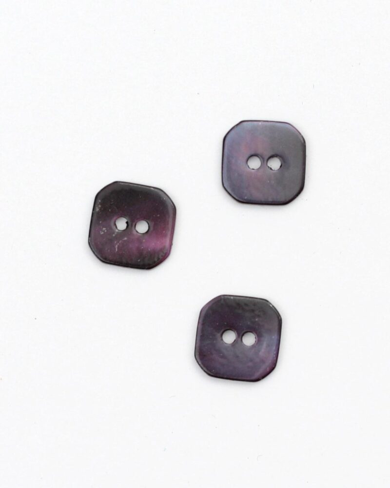 2 huls, bordeaux - Perlemor 15x15 mm