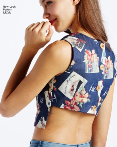 Kjole/nederdel/top m/kig til ryg - str. 36-46