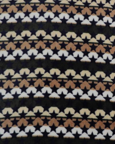 Mørkeblå stjerner på striber - Microfleece