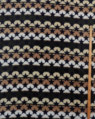 Mørkeblå stjerner på striber - Microfleece 8 Mørkeblå stjerner på striber - Microfleece