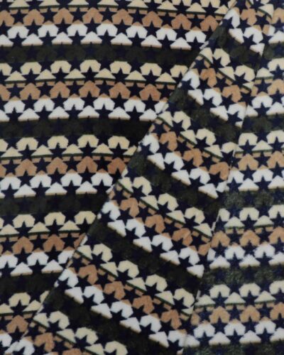 Mørkeblå stjerner på striber - Microfleece 9 Mørkeblå stjerner på striber - Microfleece