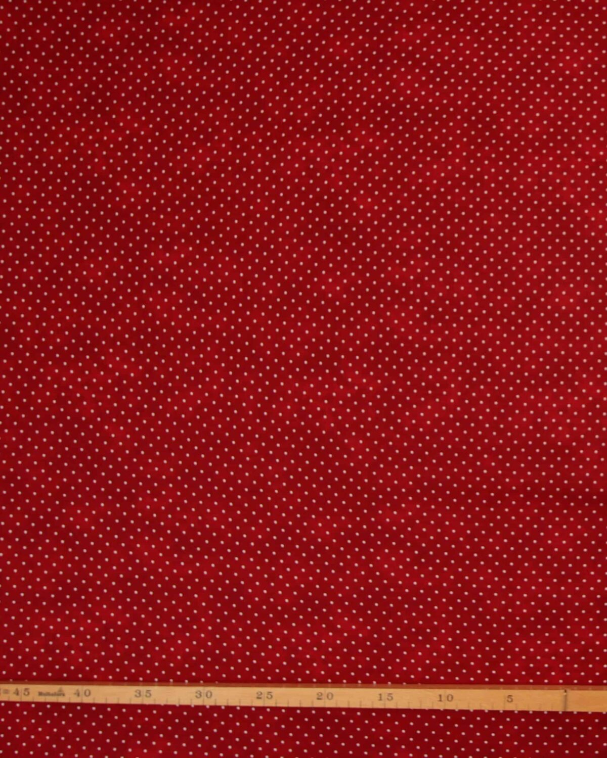 Meleret mørk rød m. hvide prikker - Patchwork - Billede 2