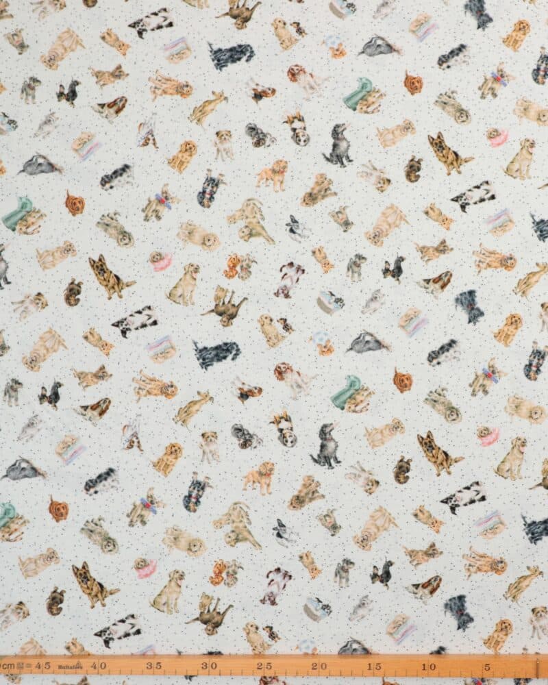 Små hunde på offwhite - Patchwork - Image 2