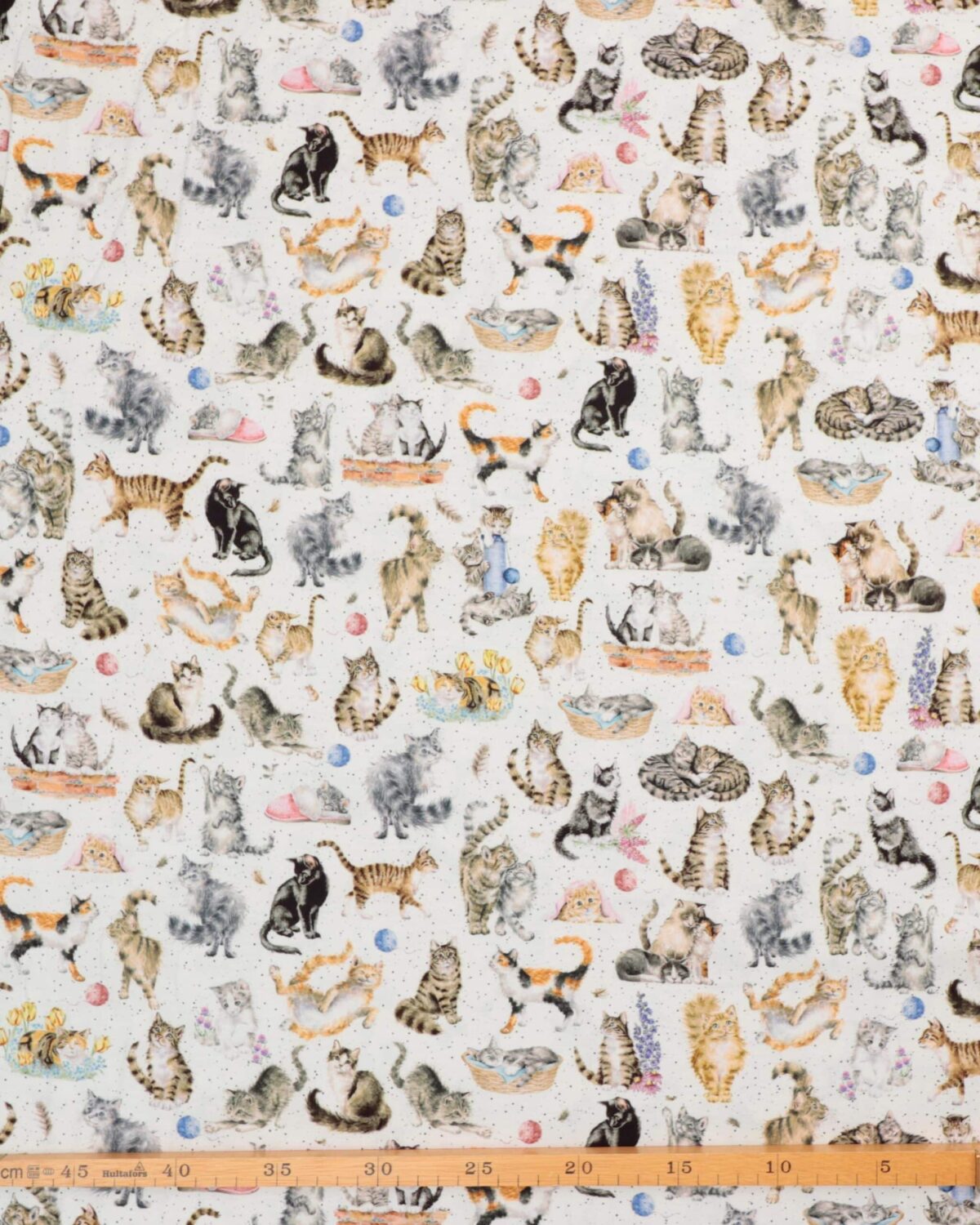 Katte på offwhite bund - Patchwork - Image 2