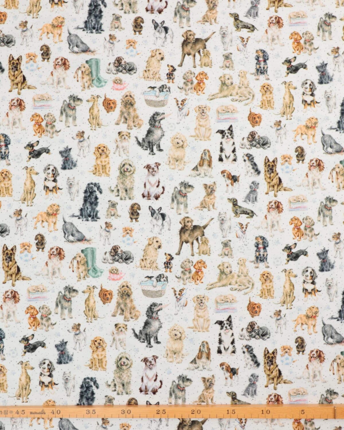 Hunde på offwhite bund - Patchwork - Billede 2