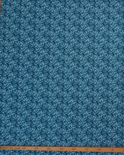 Elegance, blåt blomstermønster - Patchwork