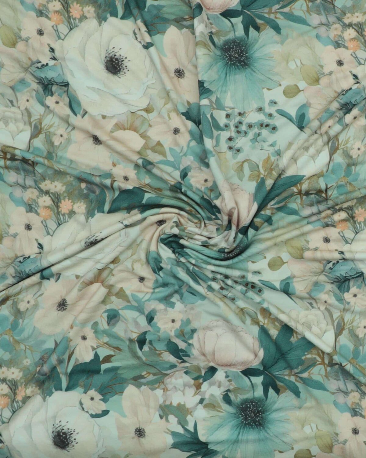 Blomster - Viskose jersey - Billede 3