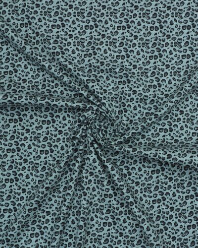 Grå leopard mønster på lysegrå - Bomuld