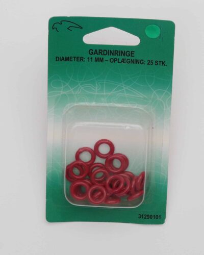 Gardinringe,  mørkerød 11 mm