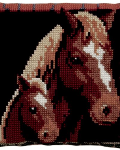 Stramaj med hest - 40x40cm