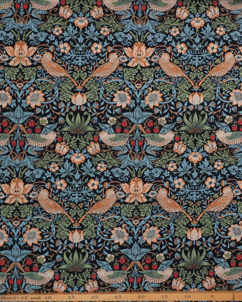 Strawberry Thief, marineblå - William Morris - Image 2