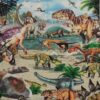 Land of the giants, dinosauer - Patchwork Panel