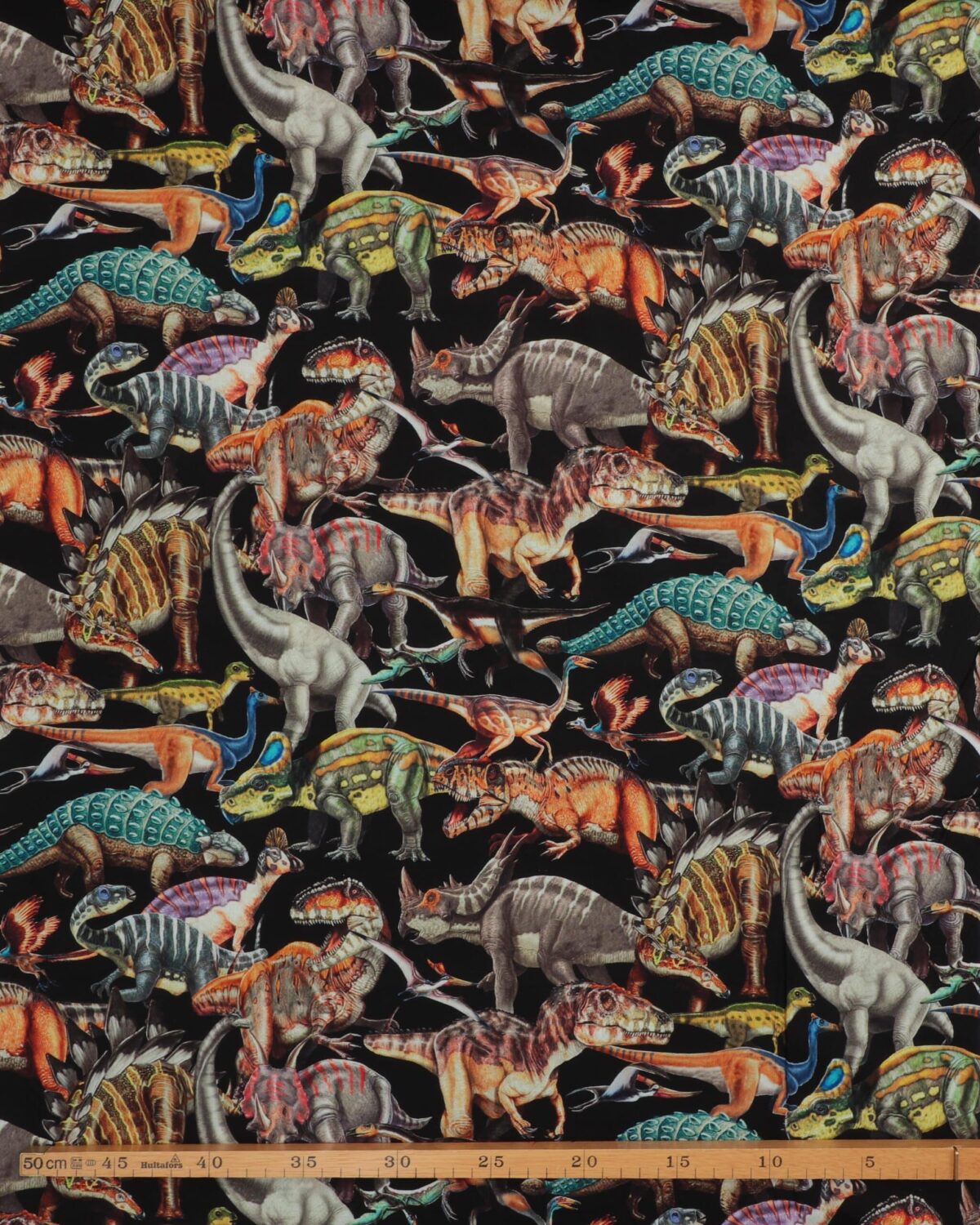 Land of the giants, dinosauer på sort - Patchwork - Billede 2