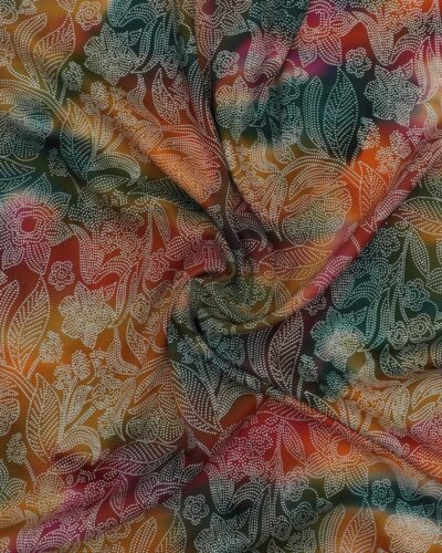 Prikket blomstermønster - Viskose