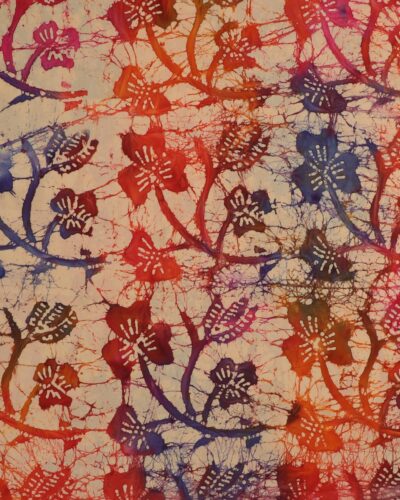 Batik, blomsterranker - Bomuld