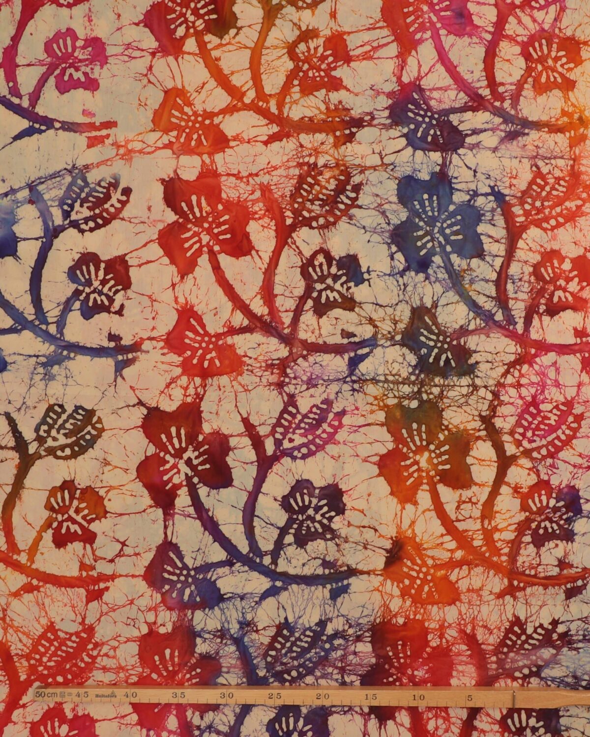 Batik, blomsterranker - Bomuld - Billede 2