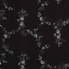 Sort voile med broderet blomster