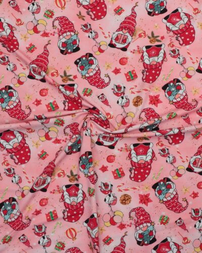 Gnomer i julehumør på lyserød - Jersey 7 Gnomer i julehumør på lyserød - Jersey