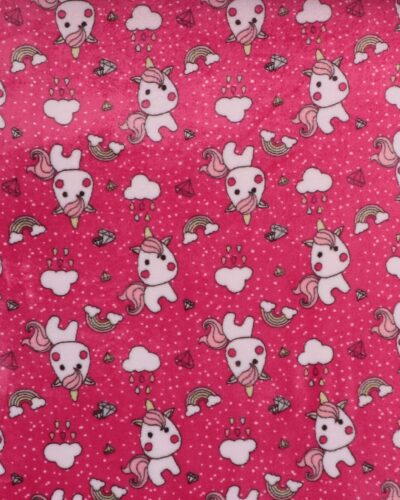 Pink m. enhjørninge - Microfleece