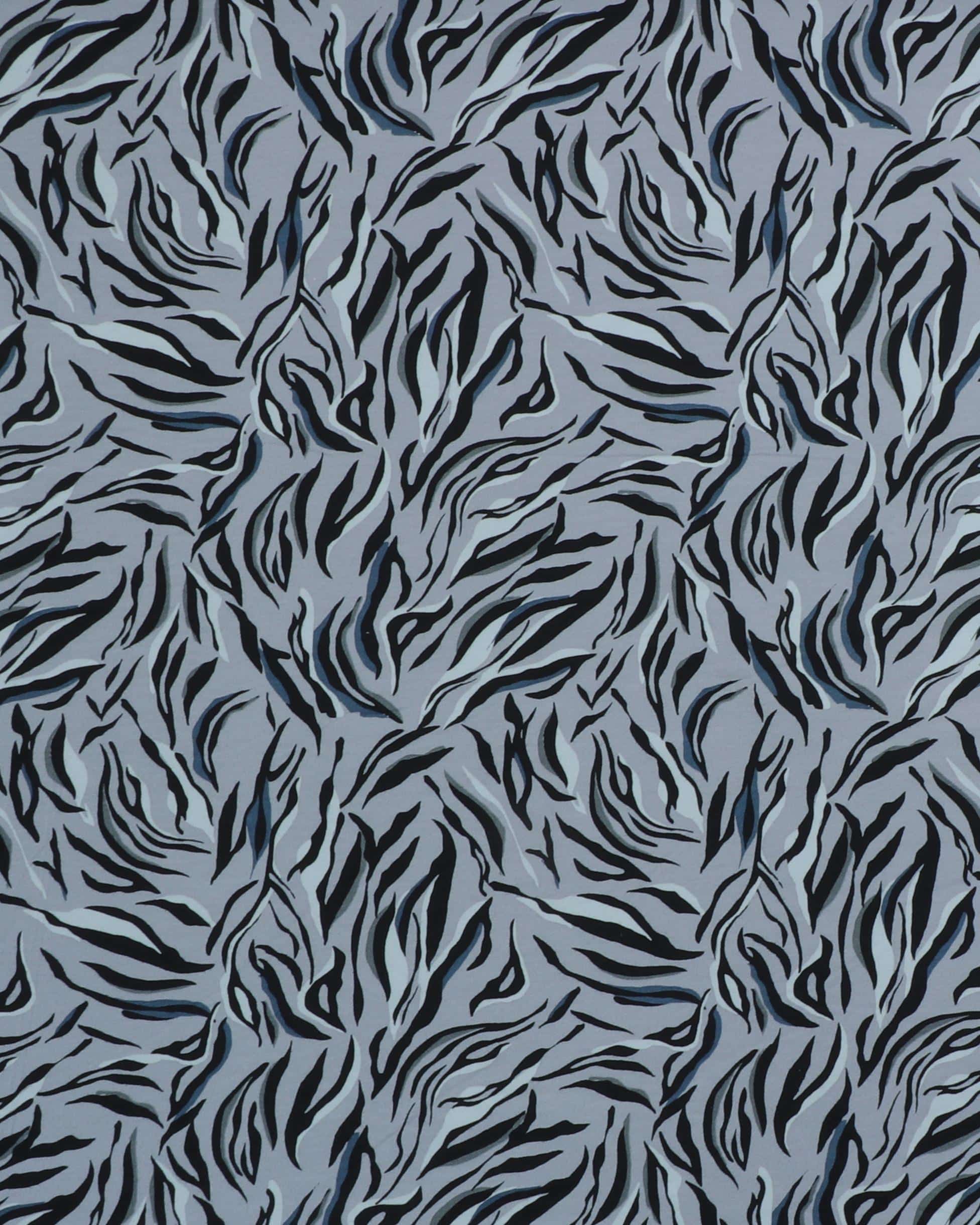 Lysegrå Med Sort Offwhite Mønster Isoli Bomuld Elastan