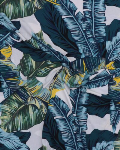 Stort bladmønster - Viskose 9 Stort bladmønster - Viskose