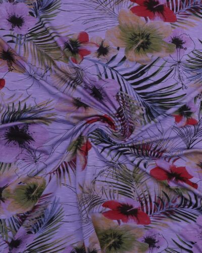 Lilla med blomster - Viskose jersey 7 Lilla med blomster - Viskose jersey