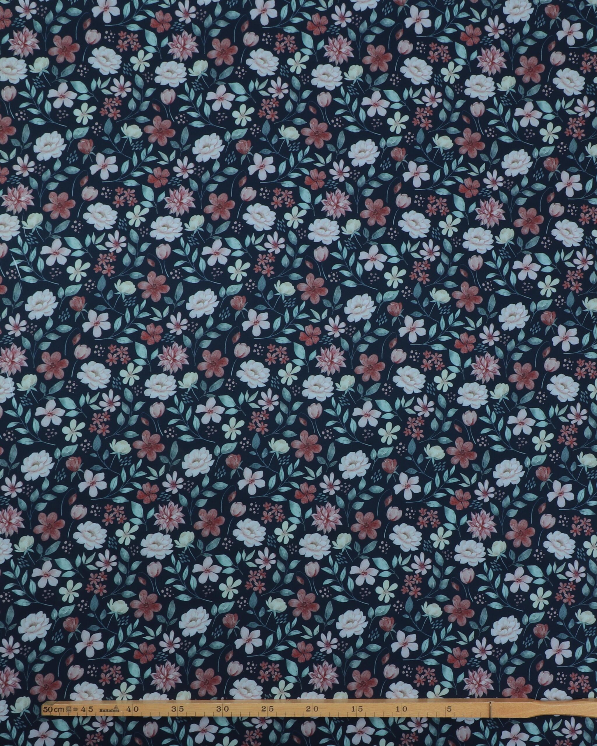 Blomster på mørkeblå - Softshell 4 Blomster på mørkeblå - Softshell - Billede 2