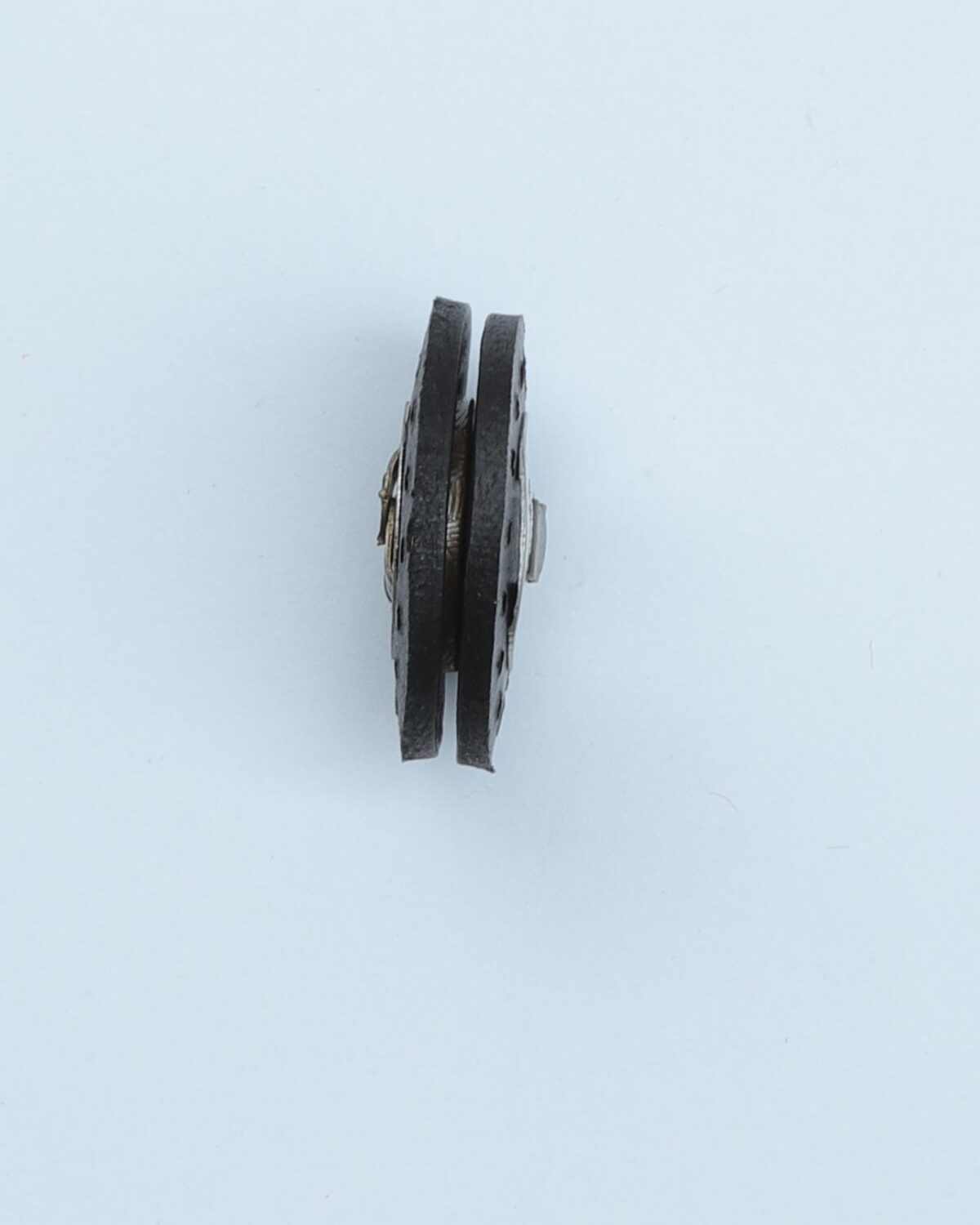 Taskelukning magnet, mørkebrun læder - 30 mm - Billede 2