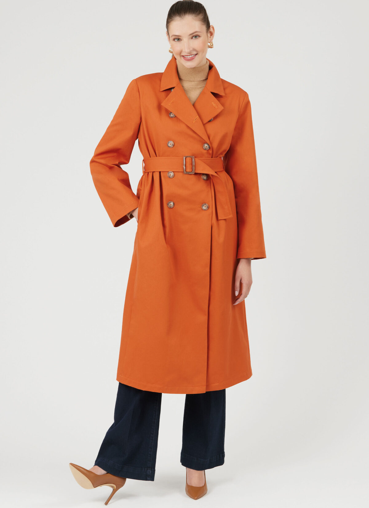 Trench Coat i to længder og bælte - str. XS-XXL - Image 2