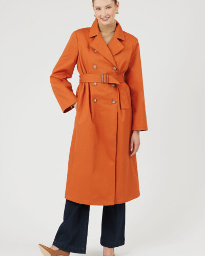 Trench Coat i to længder og bælte - str. XS-XXL