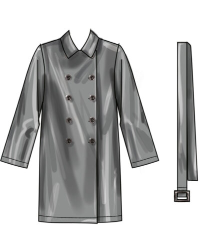 Trench Coat i to længder og bælte - str. XS-XXL