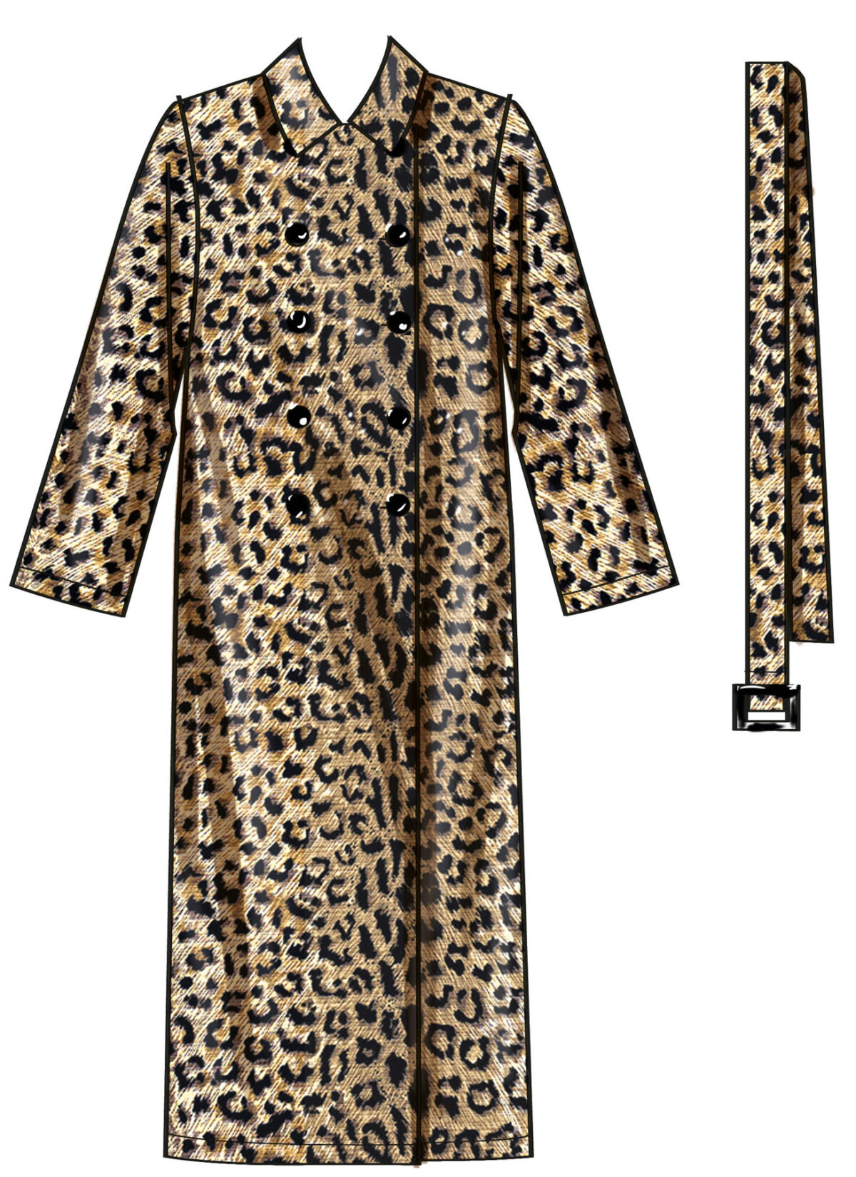 Trench Coat i to længder og bælte - str. XS-XXL - Image 4