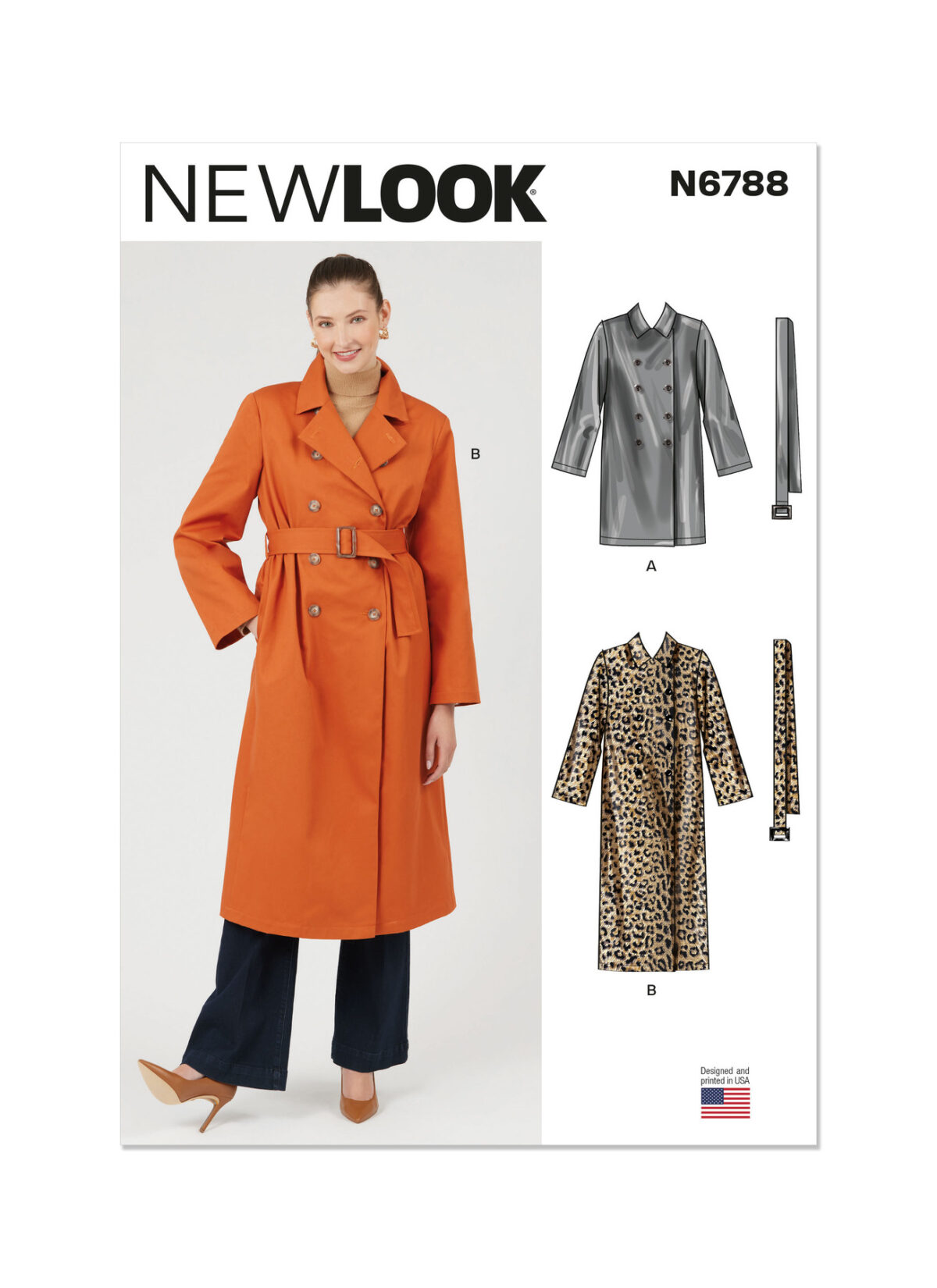 Trench Coat i to længder og bælte - str. XS-XXL